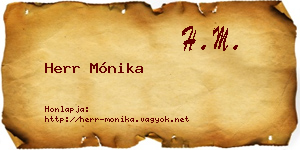 Herr Mónika névjegykártya
